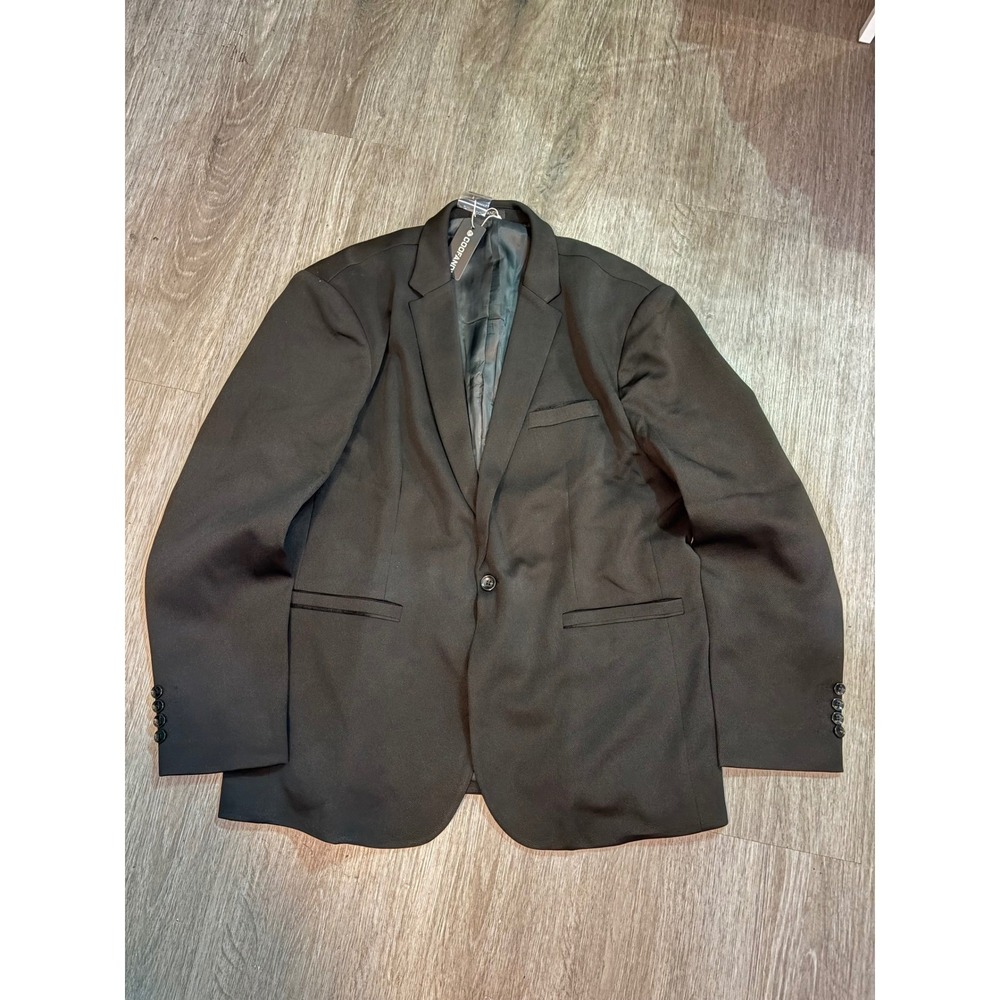 Coofandy Mens Black Casual Blazer Sport Coat 2XL New NWT Single Button Textured